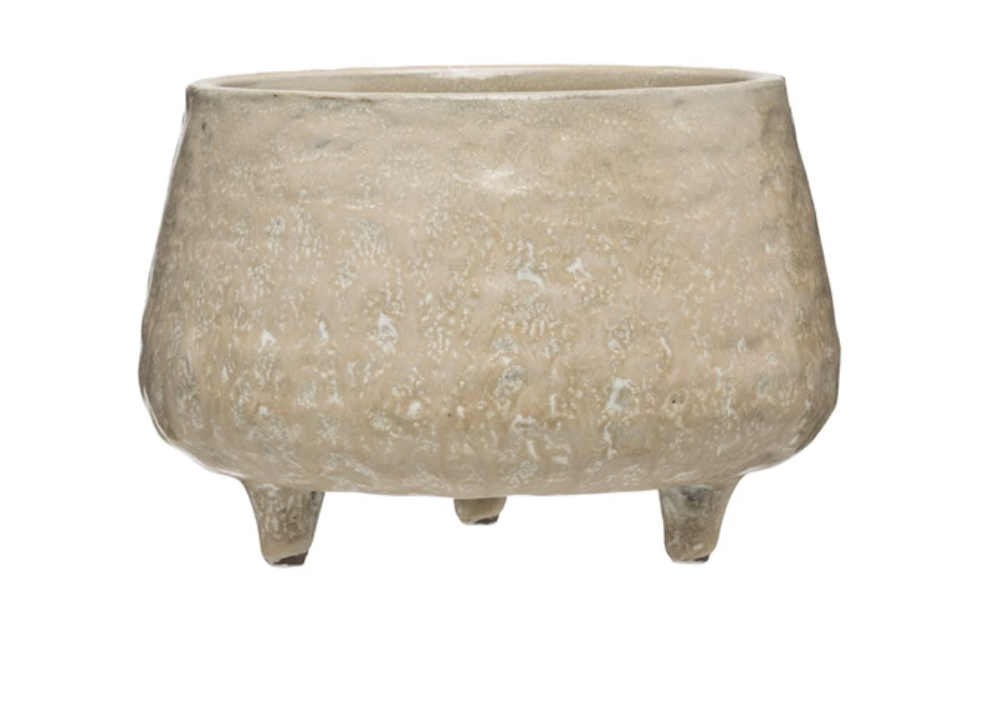 Stoneware Glazed Footed Planted 