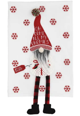 Gnomies Christmas Tea Towel