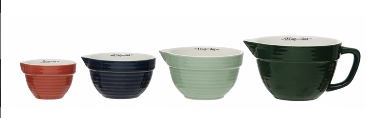Colorful Stoneware Measuring Cups