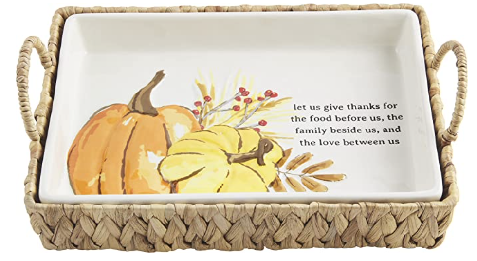 Thanks Dish in Hyacinth Tray