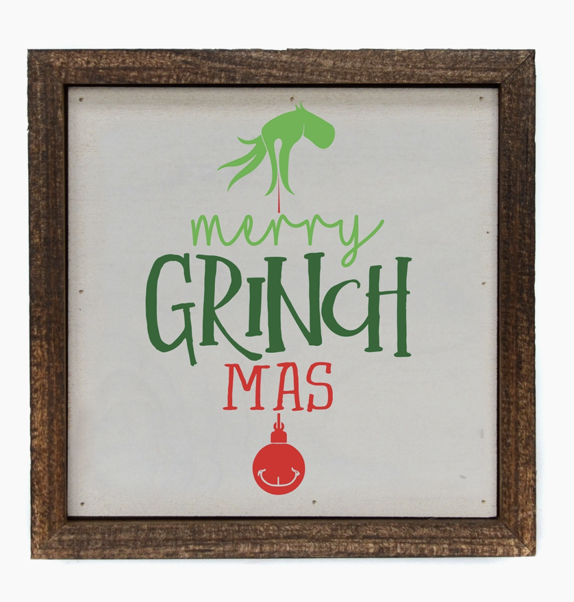 6x6 Merry Grinchmas Sign
