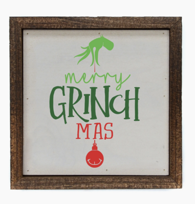 6x6 Merry Grinchmas Sign