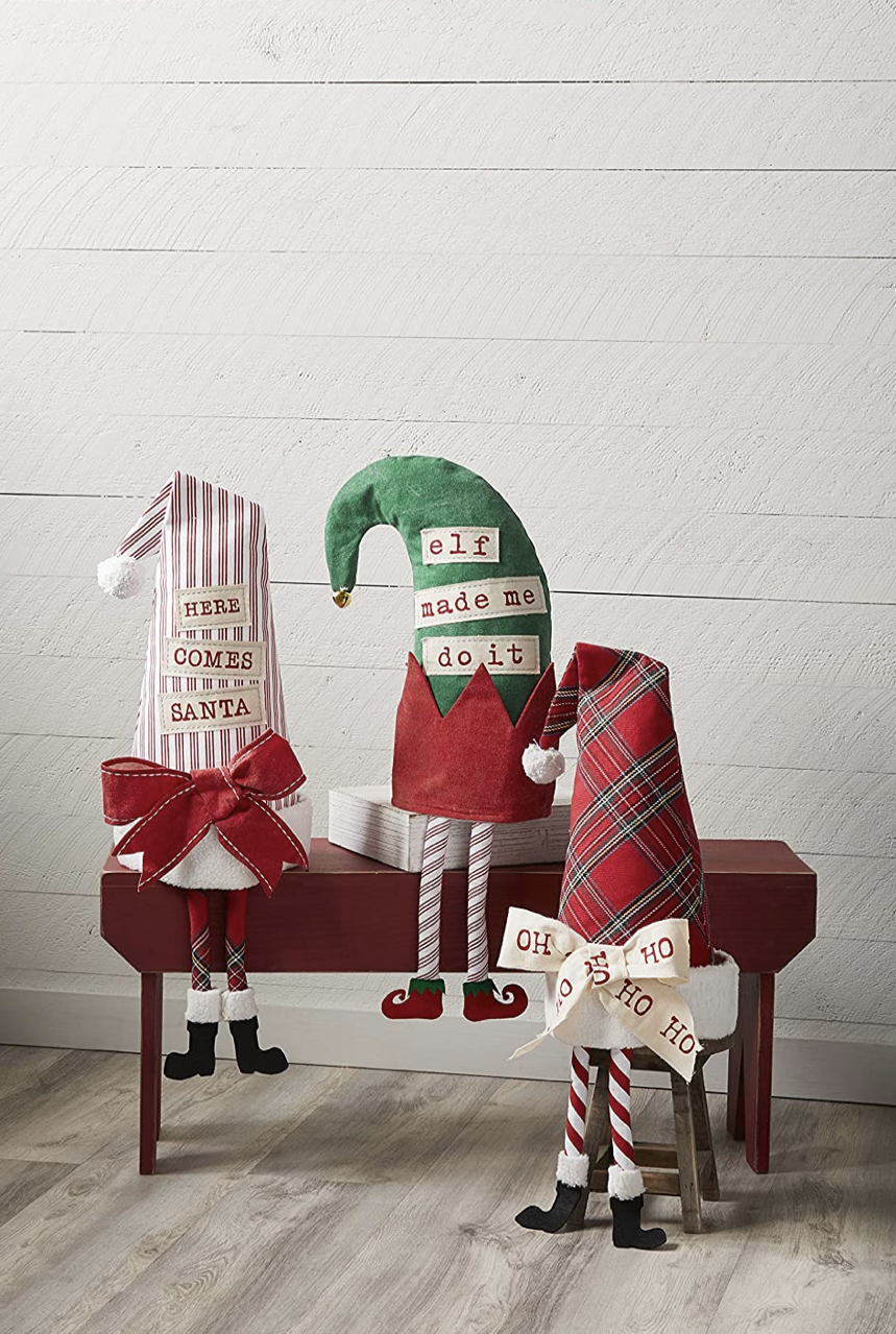 Plaid hohoho santa hat