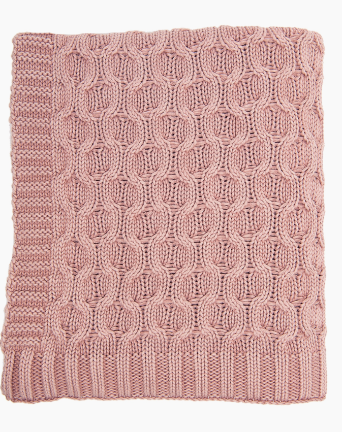 Pink Curvy Knit Blanket