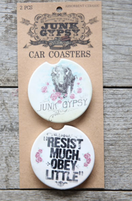 Buffalo/Obey Little Car Coasters