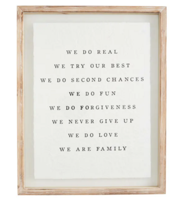 We are Family Glass Frame
