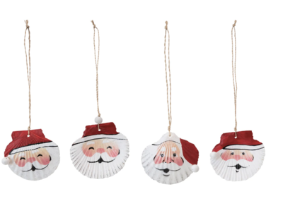 Santa Shell Ornament