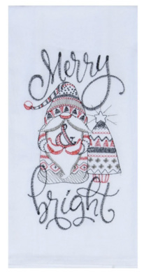 Christmas with my Gnomies Tea Towel