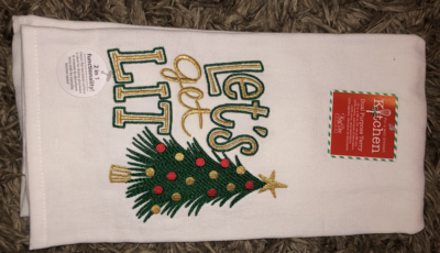 Let's Get Lit Tea Towel