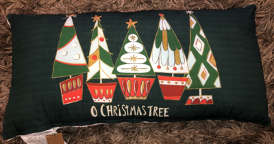 Green O Christmas Tree Pillow