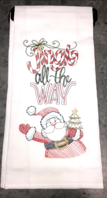 Jingle Embroidered Towel 