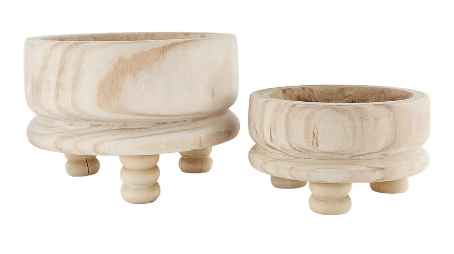 Small Wooden Footed Bowl