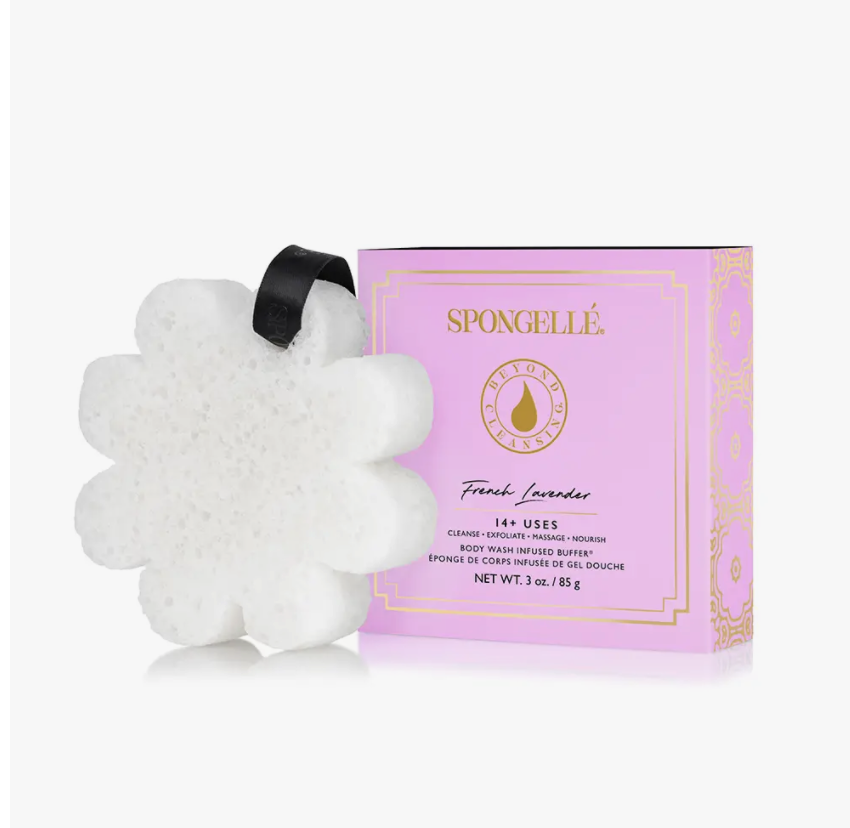 Flower Spongelle in Box-French Lavender