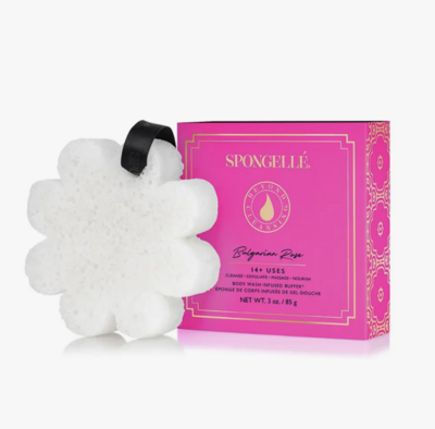 Flower Spongelle in Box-Bulgarian Rose