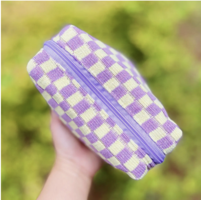 Check Yourself Lavender Cosmetic Bag
