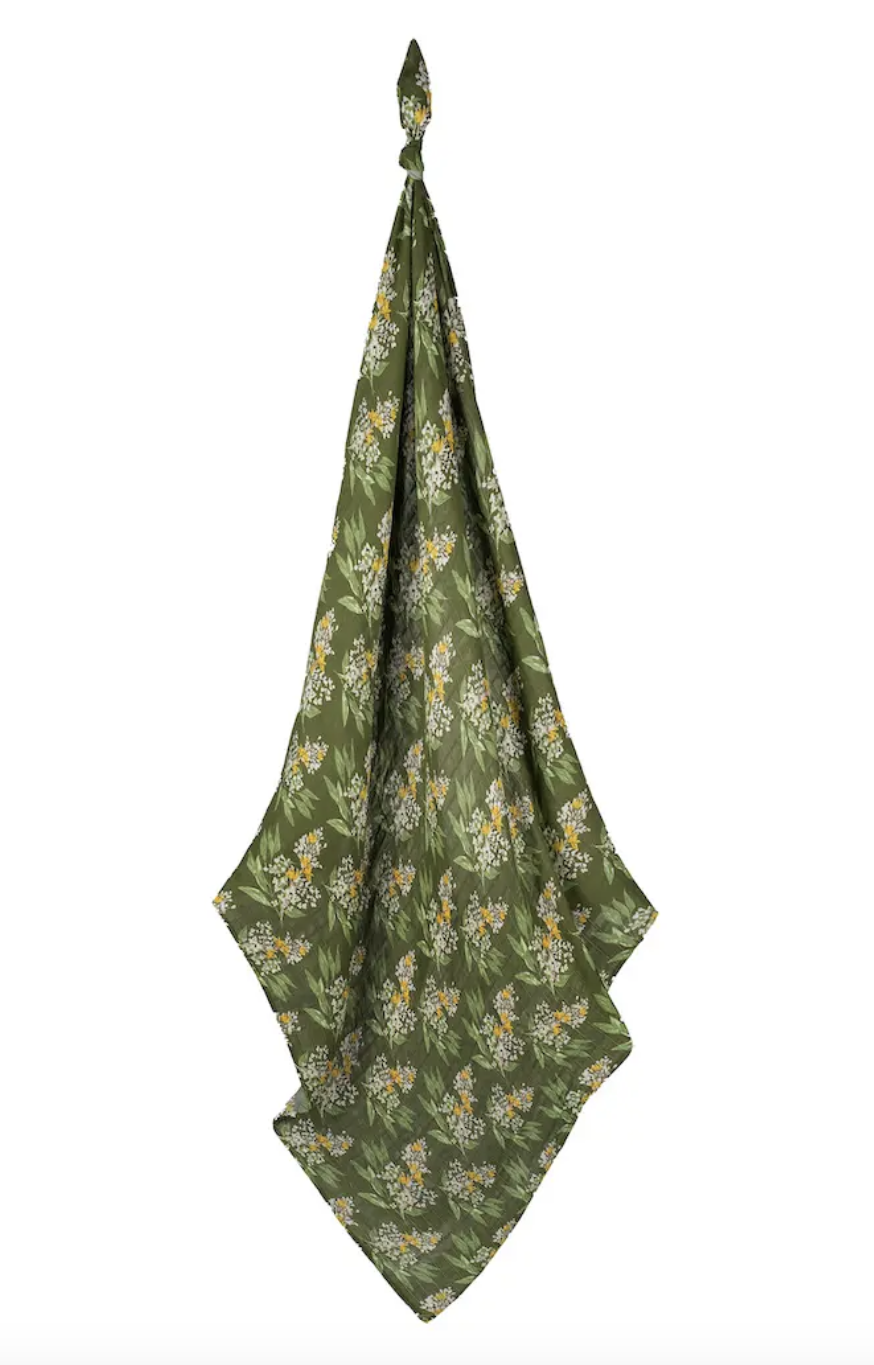 Bamboo Swaddle Green Floral