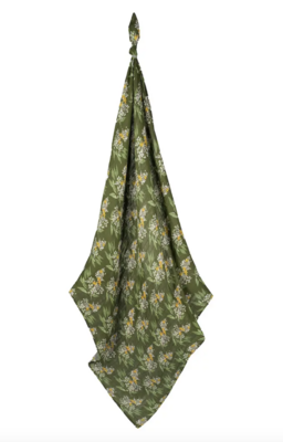 Bamboo Swaddle Green Floral