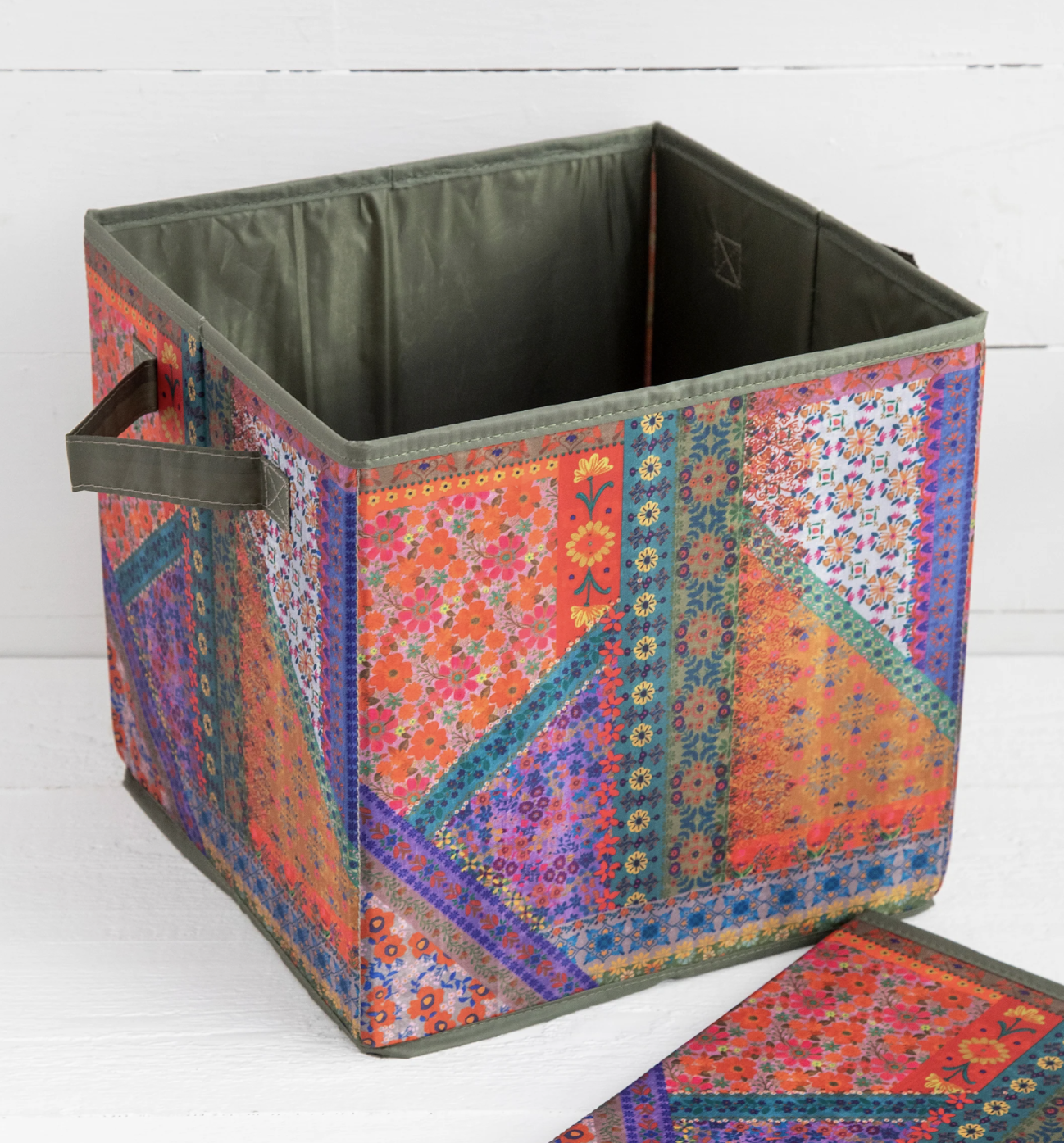 Set of 2 Storage Bins Floral