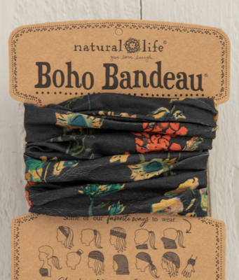 Bandeau Charcoal Floral
