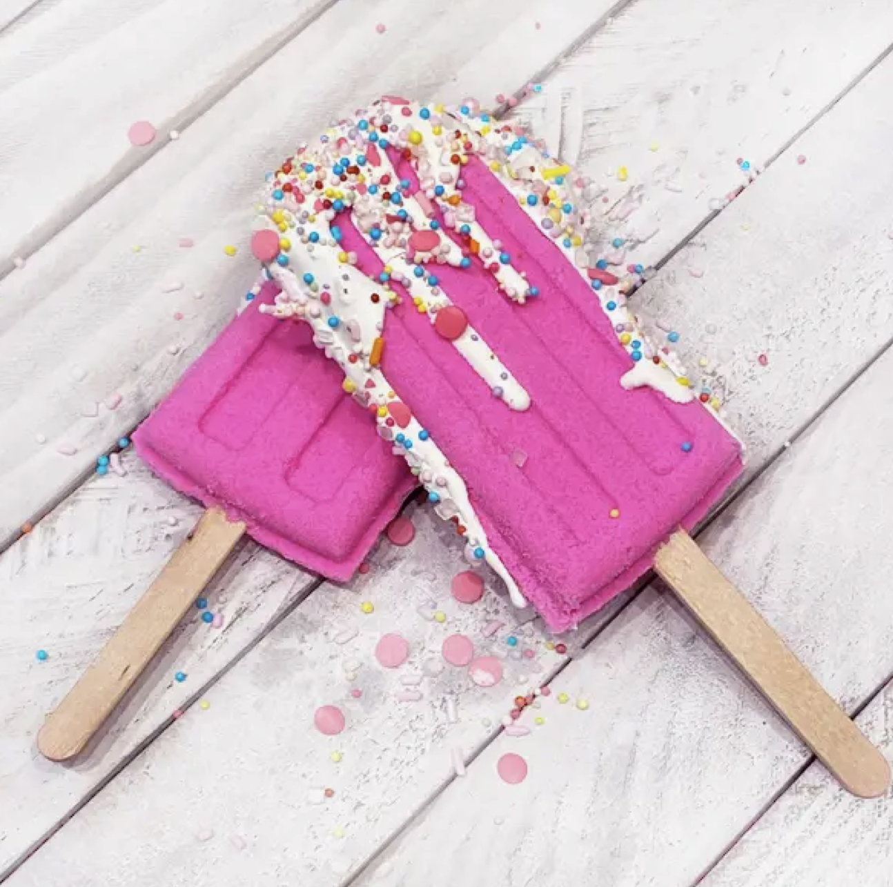 Pink and White Popsicle Bath Bomb