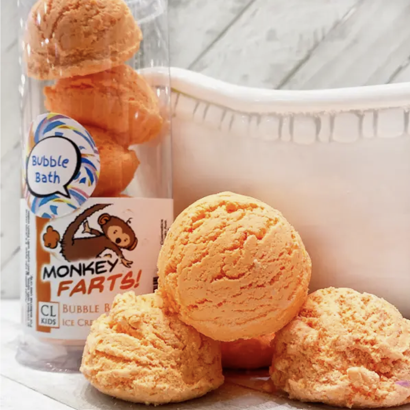 Orange Monkey Fart Bath Bomb