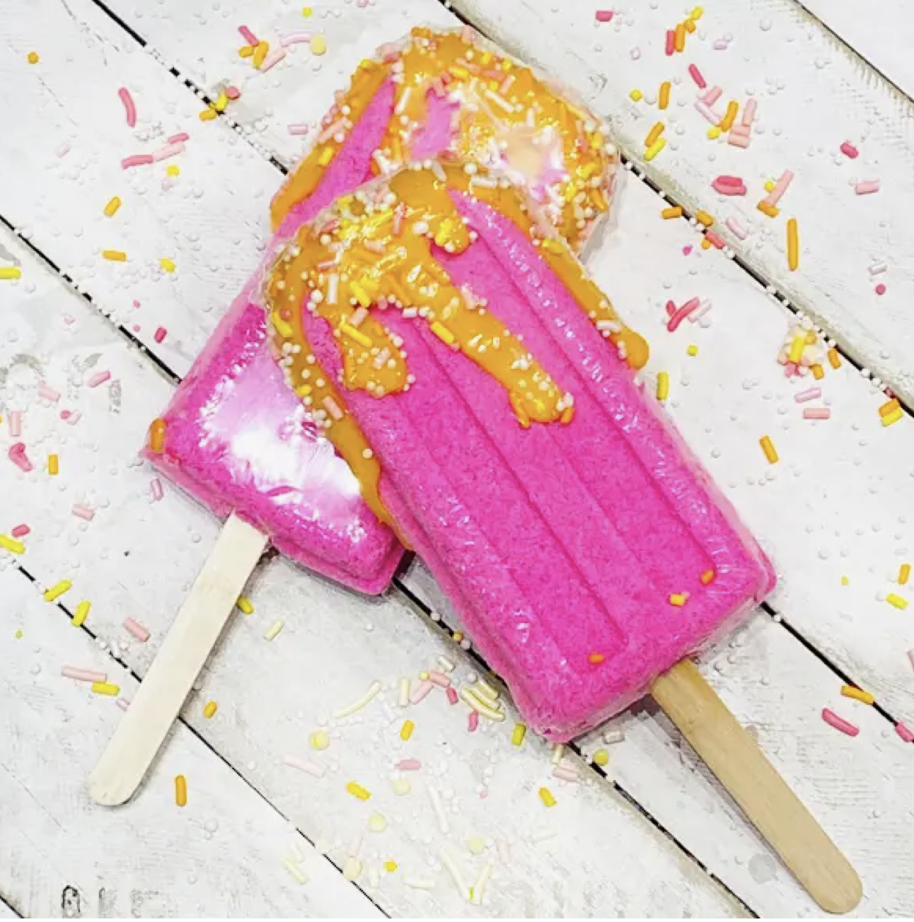 Pink and Yellow Popsicle Bath Bomb