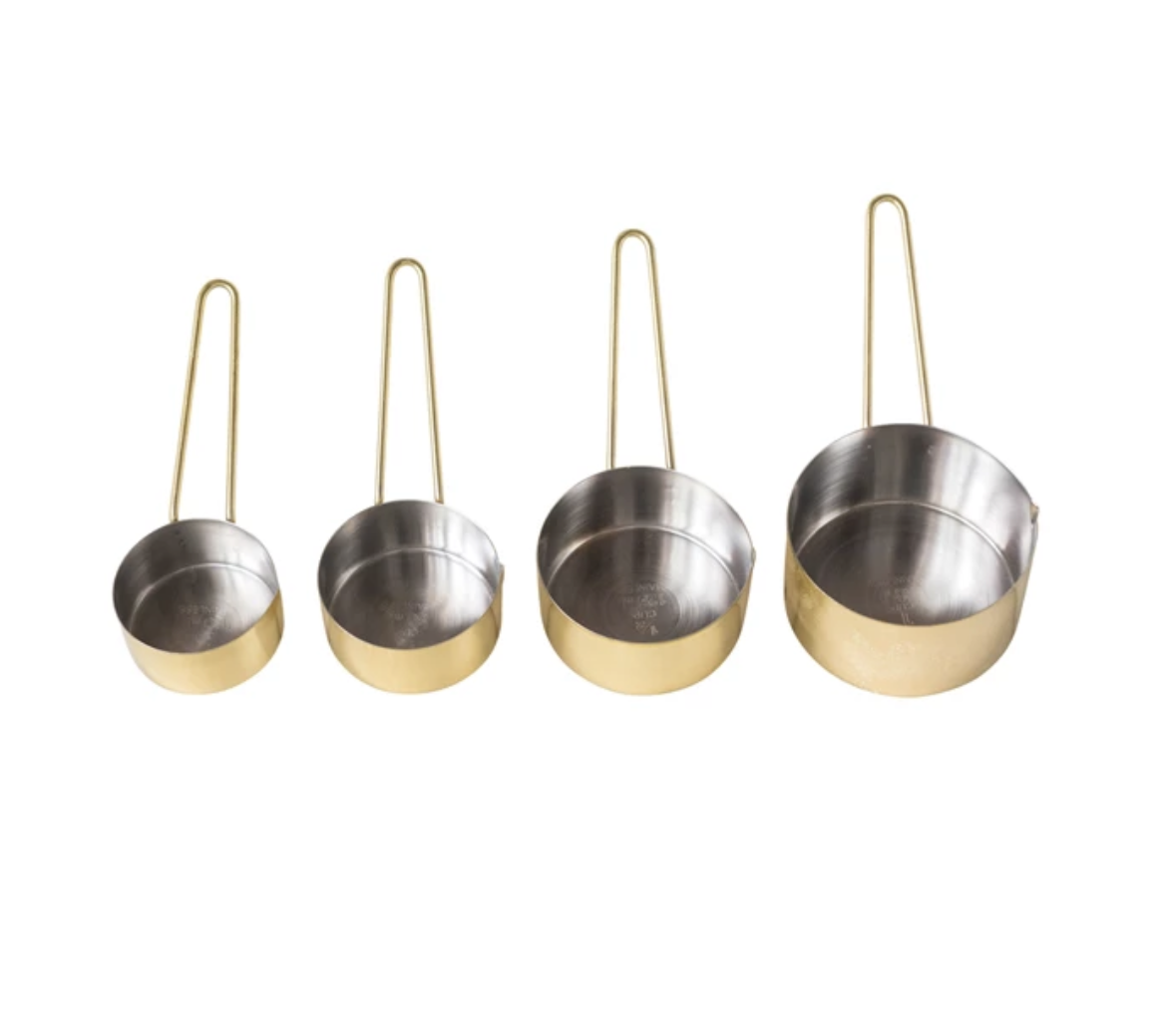 Set of 4 Stainless Steel Measuring Cups