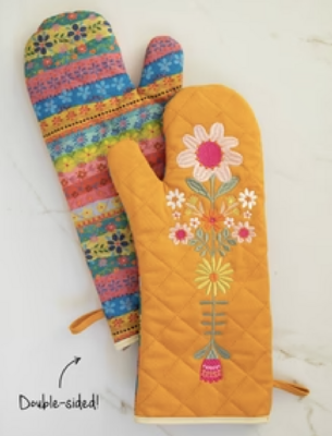 Bake Happy Oven Mitt Floral