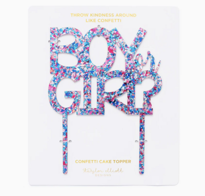 Boy or Girl Confetti Topper
