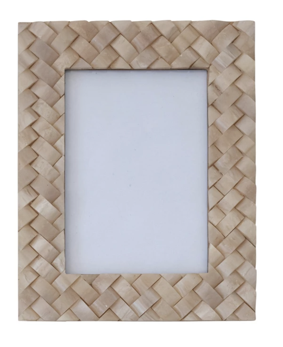 Woven Ivory 5x5 Picture Frame