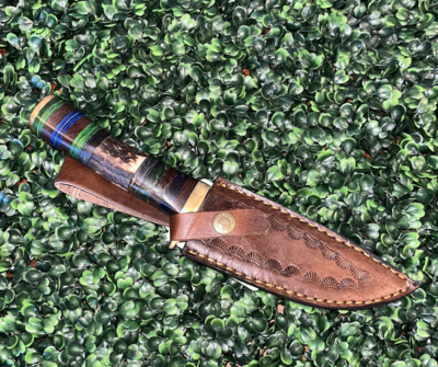 Knife With Leather Case