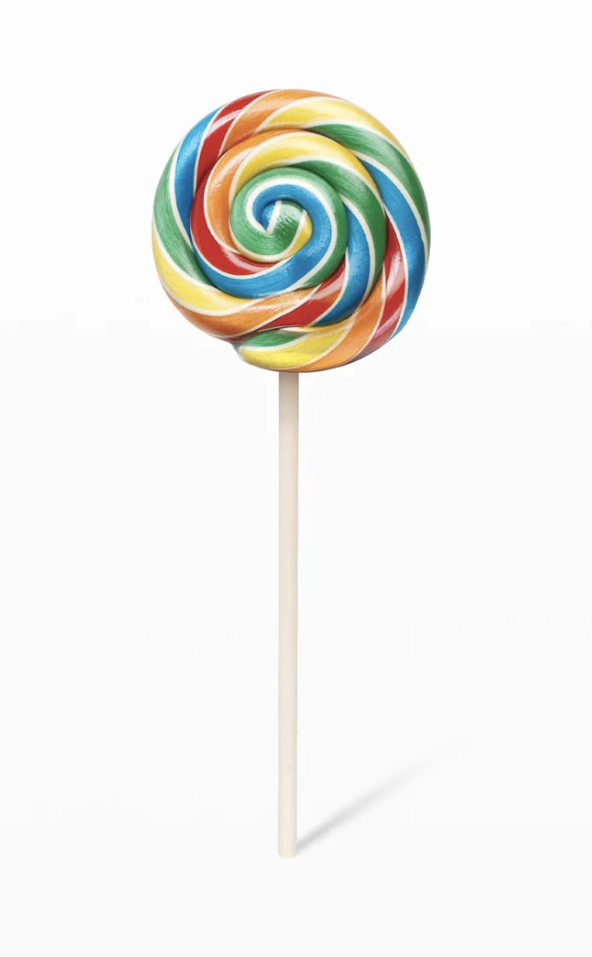 Spiral Rainbow Blast Lollipop