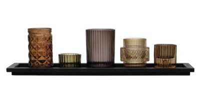 Dark Tea Light Tray