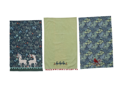 Reindeer Pom Pom Towel