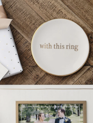 Gold With this ring  tray