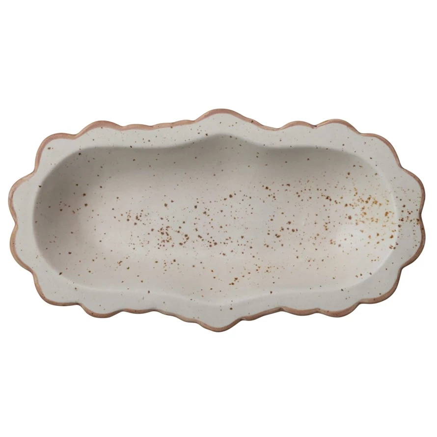 Curvy Stoneware Platter