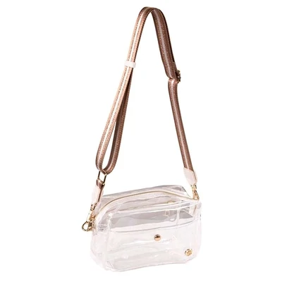 Clear gold stadium bag