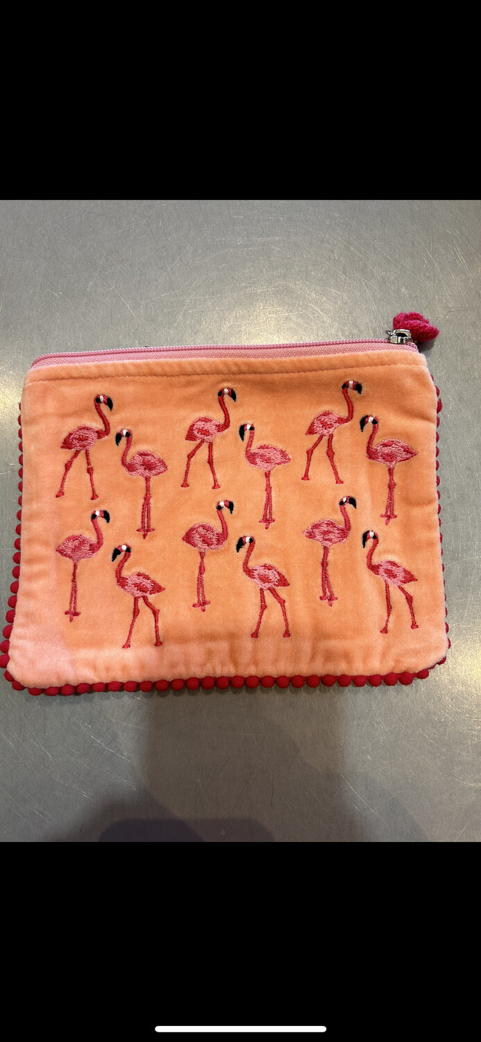 Pink Flamingos Pouch