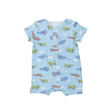 Blue Vintage Plane Onesie