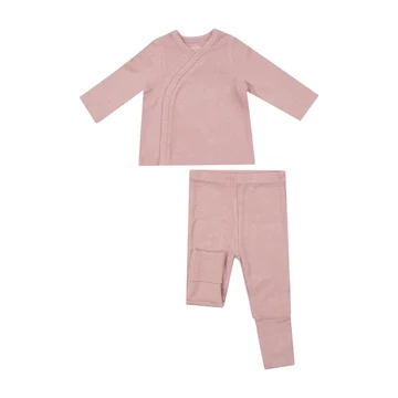 Silver PinkTMH Set w Roll Over Cuff Pants - NB