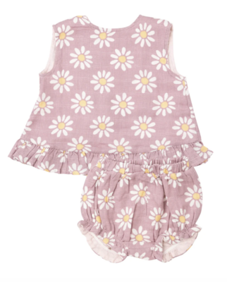 Ruffle Back Top &amp; Bloomers Daisy - 3-6M