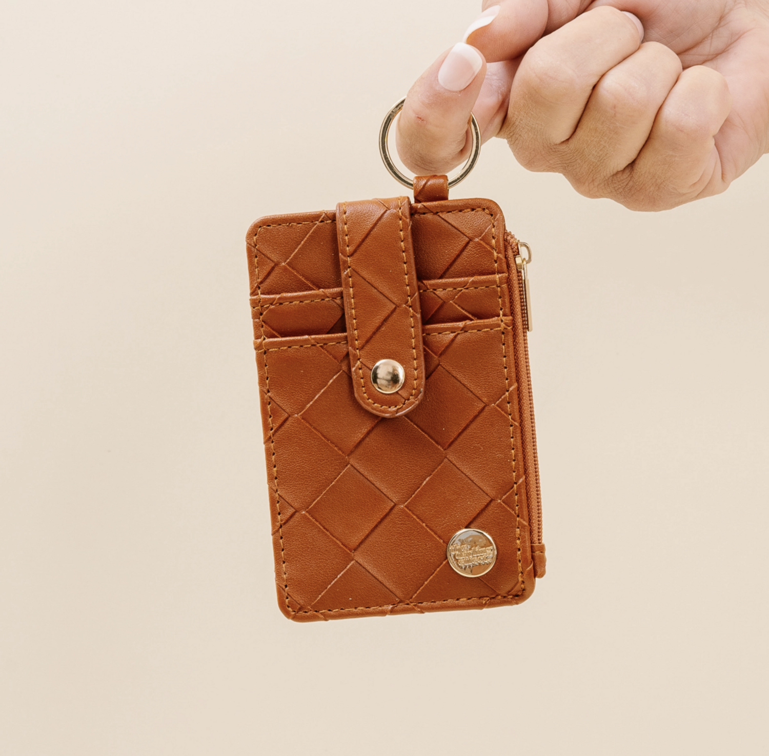 Cognac Woven Wallet
