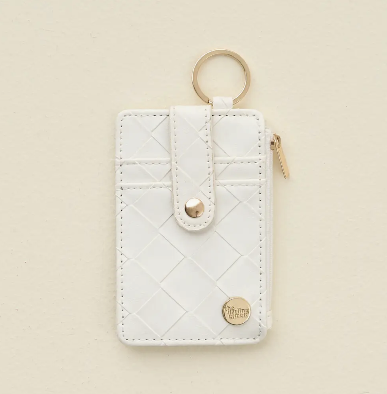 White Woven Wallet