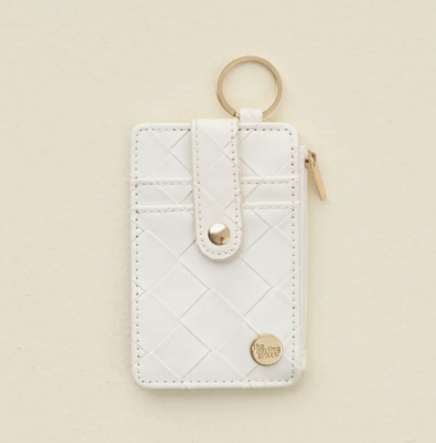 White Woven Wallet