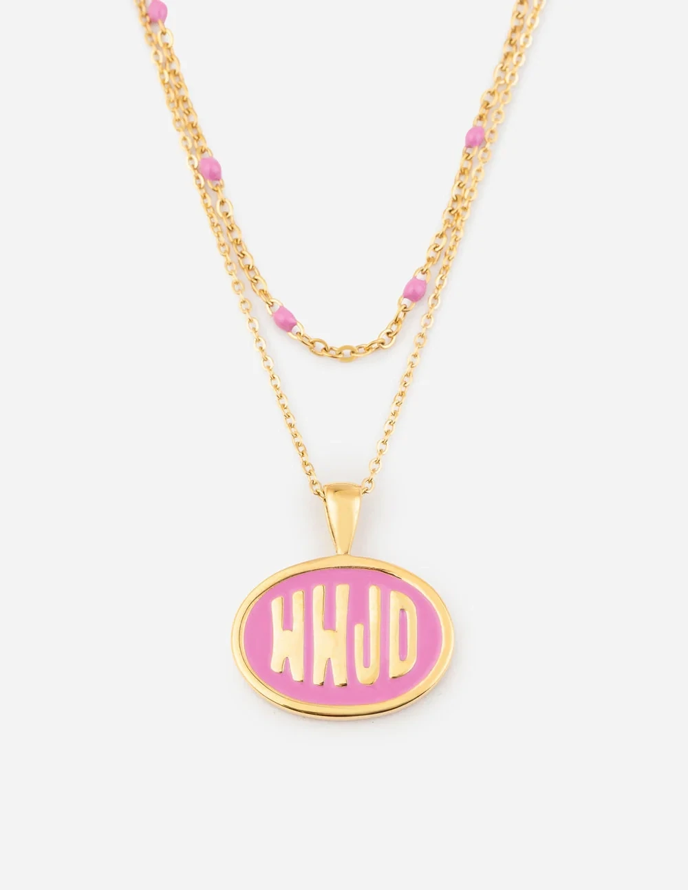 WWJD pink necklace set