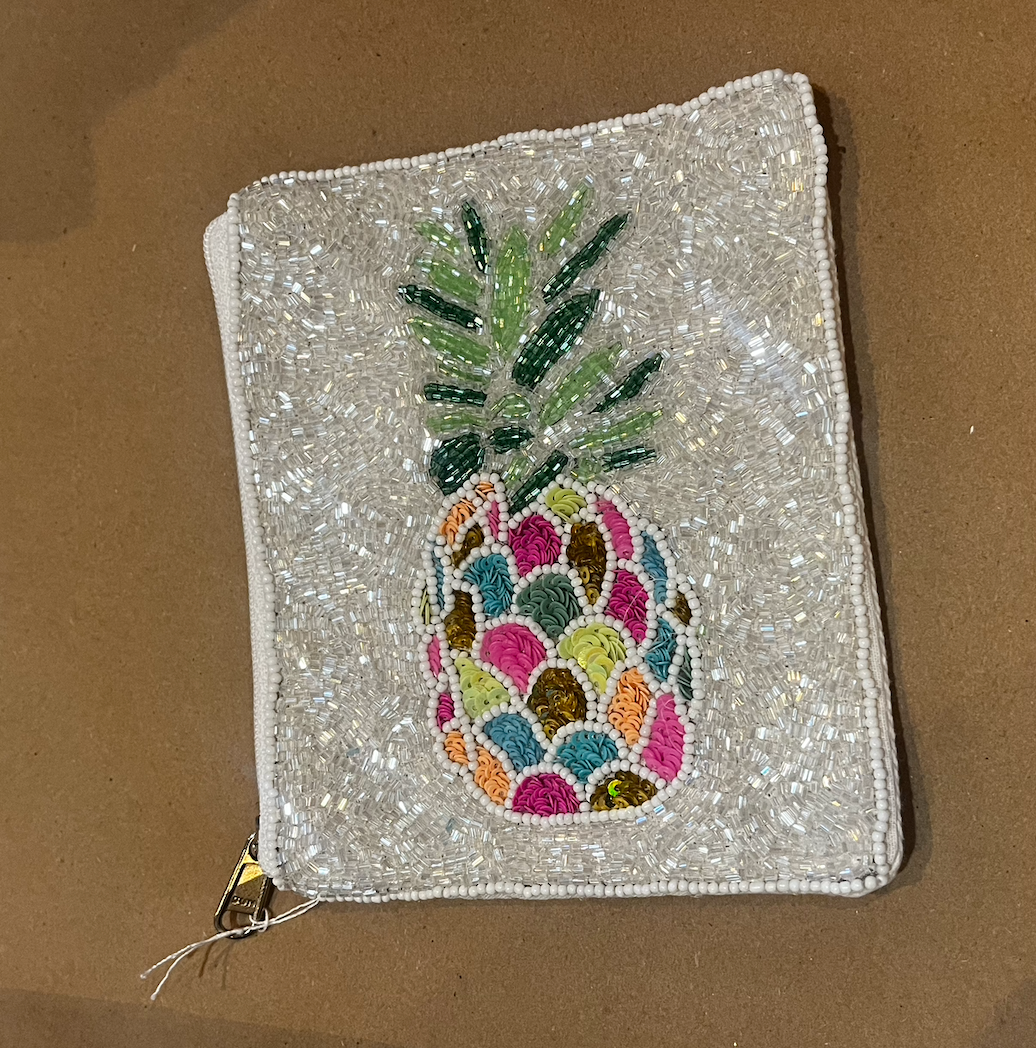 Beaded Pineapple Pouch