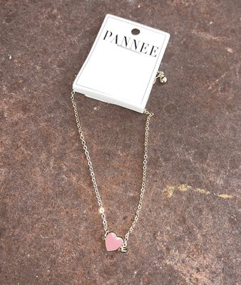 Pink Heart Gold Bracelet