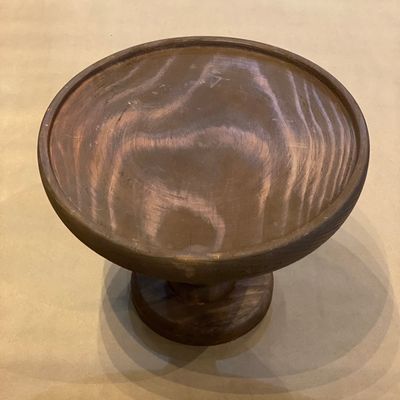 Wooden Bowl w Stand