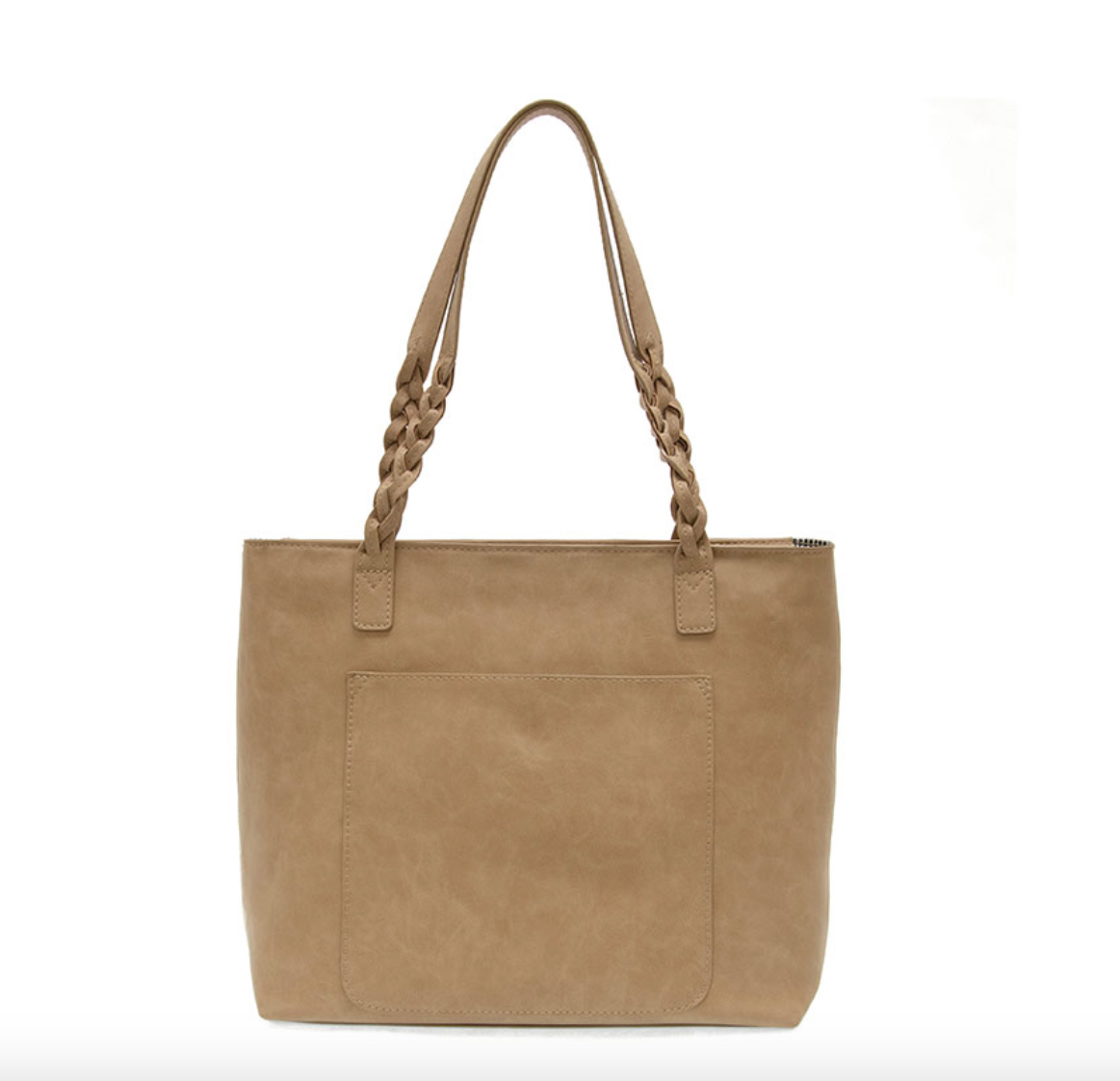 Tan Alex Braided Handle Tote