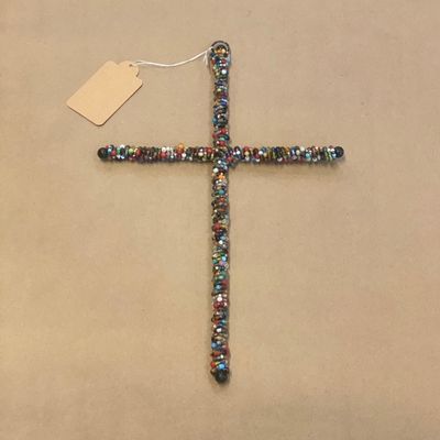 Multicolor Beaded Cross